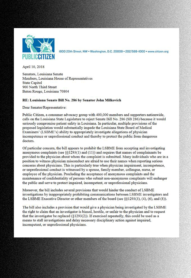 Quality-of-Care_Louisiana-Letter